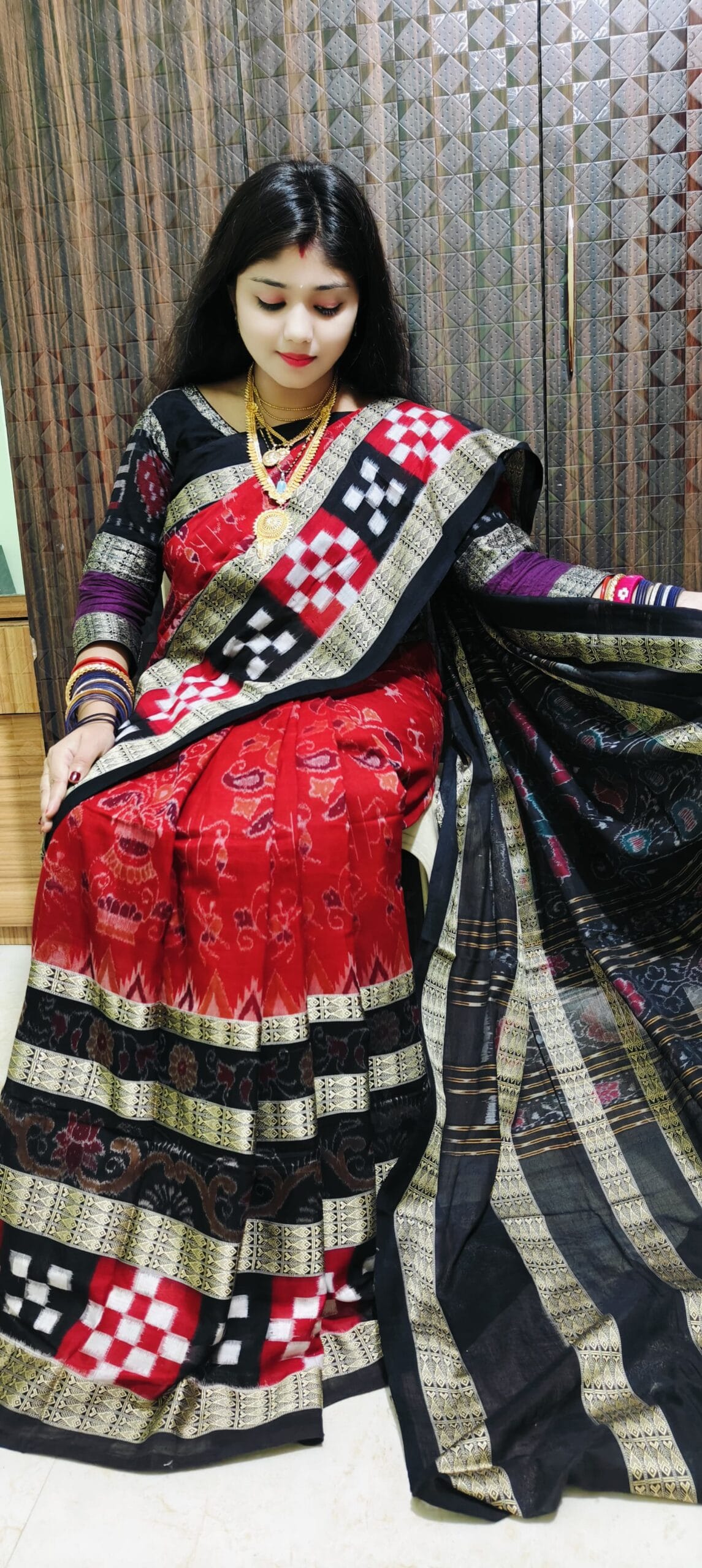 Sambalpuri saree with sapta disign - Image 5