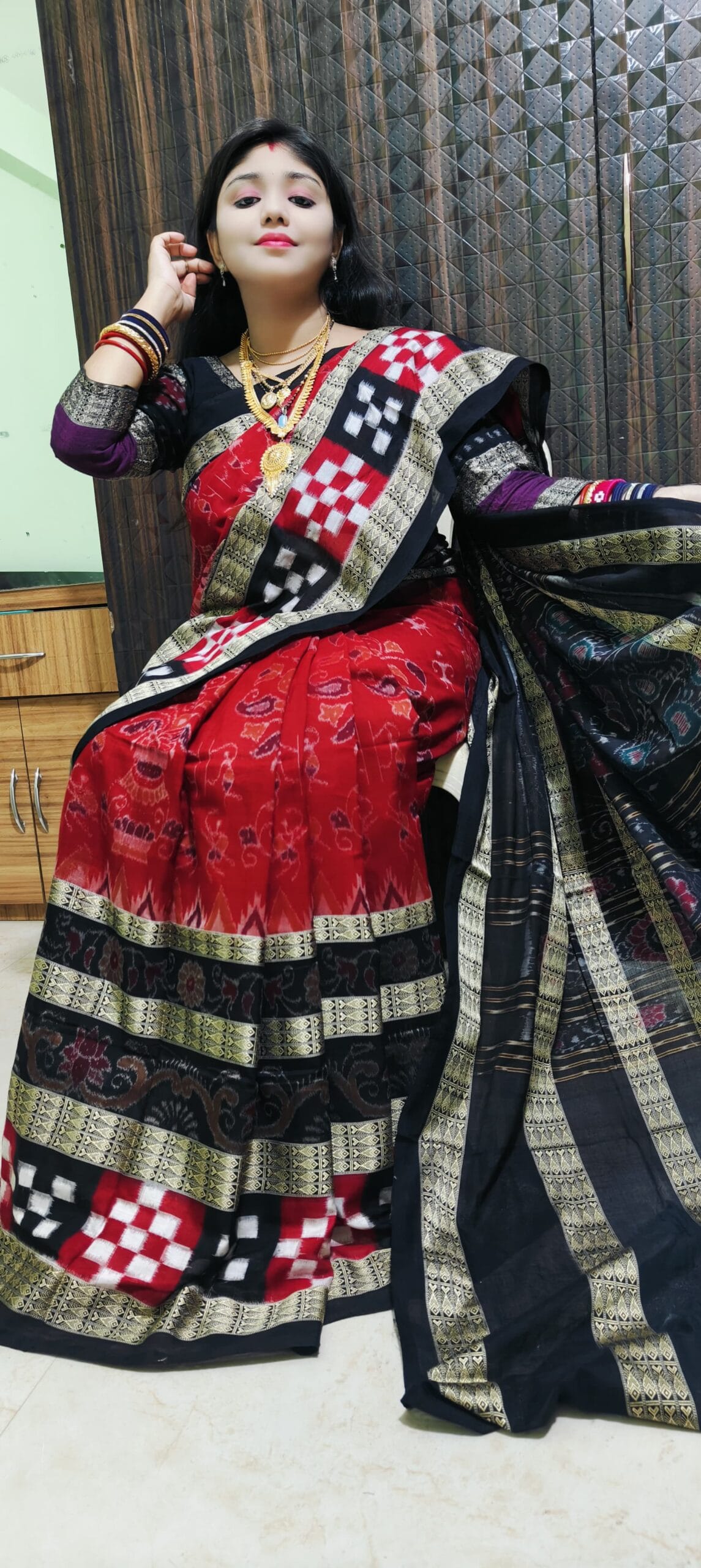 Sambalpuri saree with sapta disign