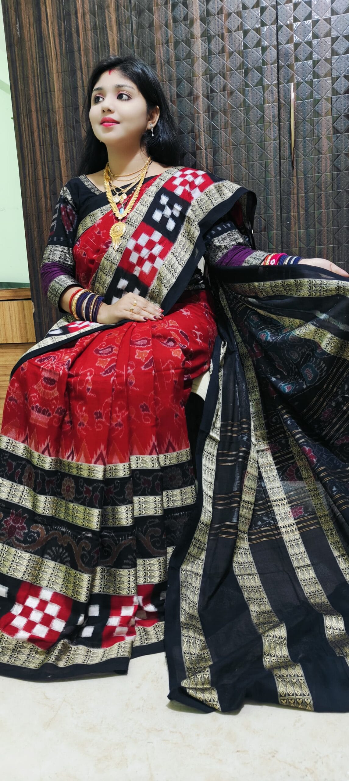 Sambalpuri saree with sapta disign - Image 2
